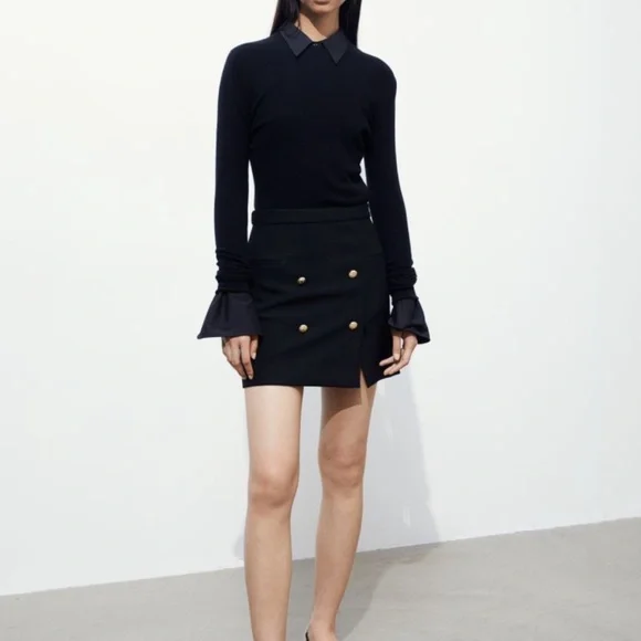 H&M Fitted Woven Skirt NWOT - Picture 3 of 5